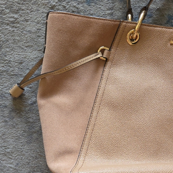Michael Kors Taupe Leather Tote with Gold Hardware - Picture 2 of 5